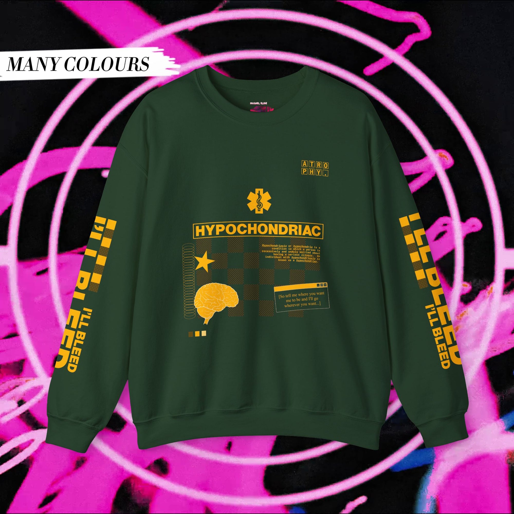 "Atrophy" Hypochondriac Brutalist Sweatshirt