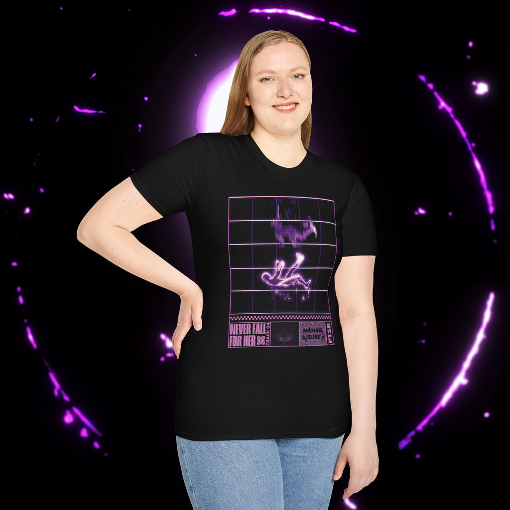 "Never Fall For Her” Brutalist T-Shirt (Purple)
