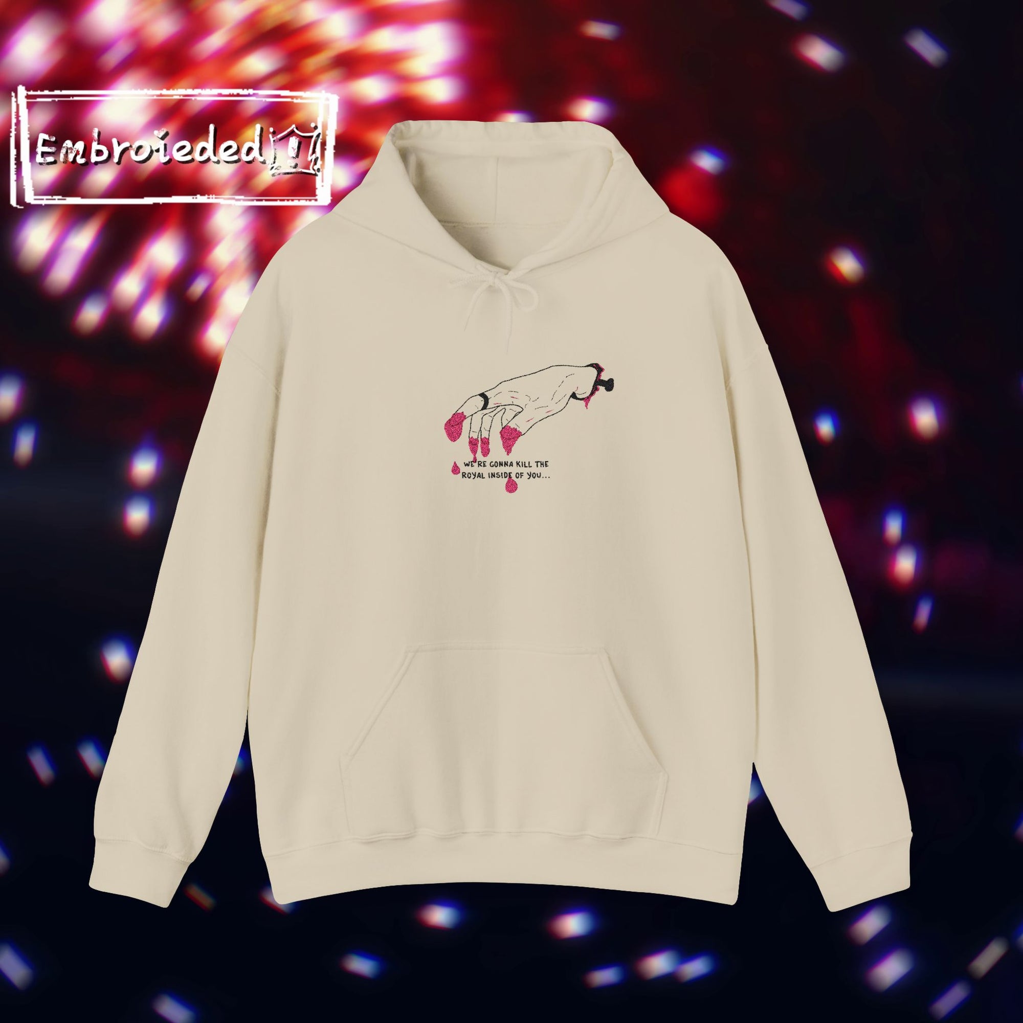 "Golden Blood" Kill The Royal Embroided Hoodie (Light Colours)