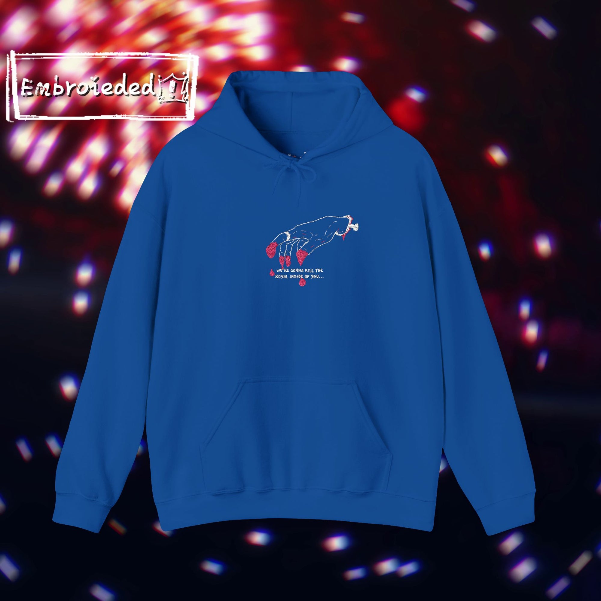 "Golden Blood" Kill The Royal Embroided Hoodie (Dark Colours)