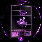 “Never Fall For Her” Brutalist Poster (Purple)