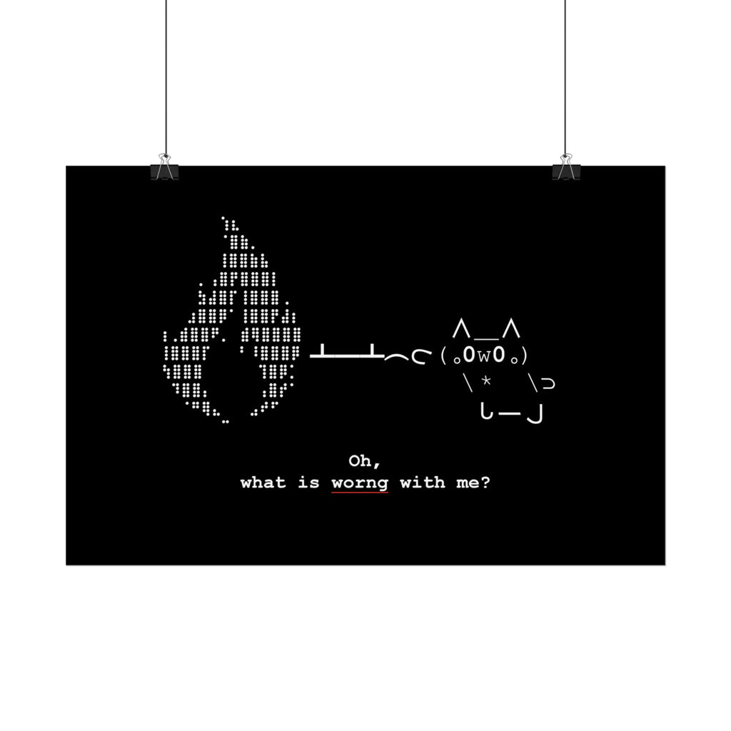 "Atrophy" ASCII Art Poster