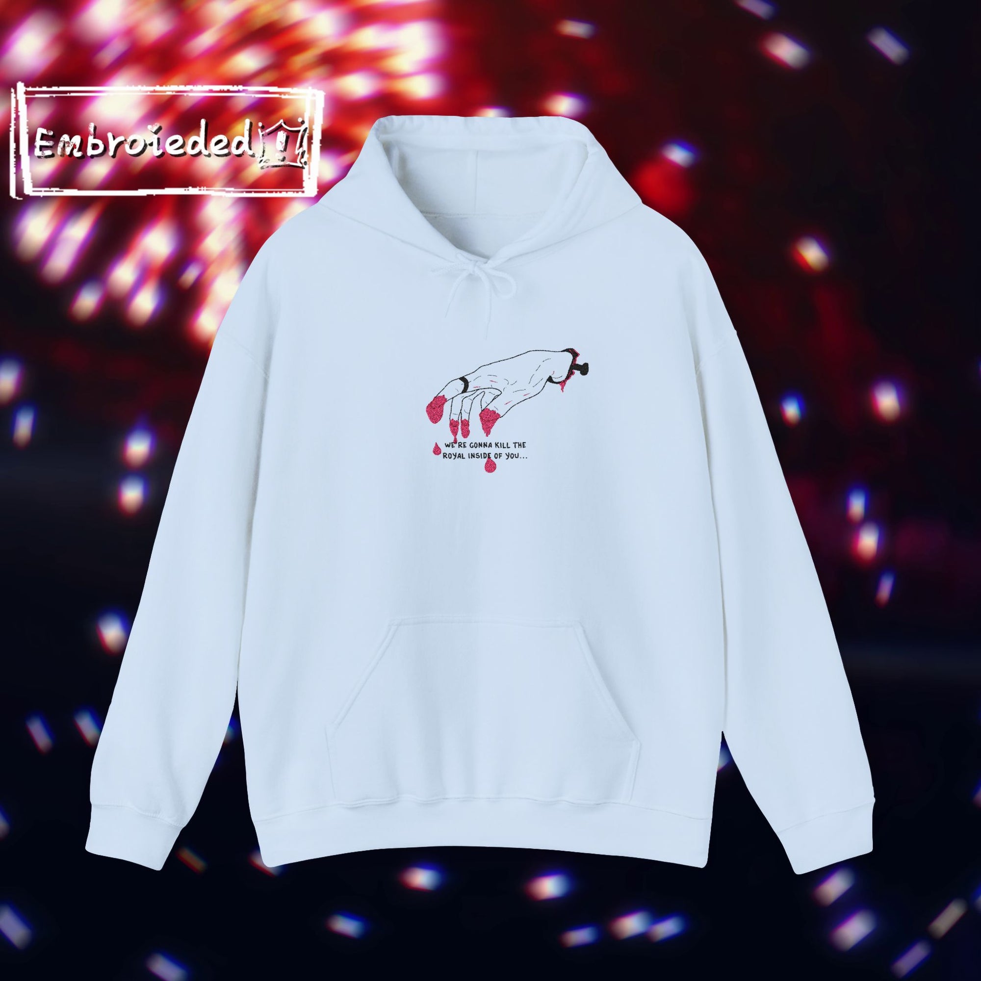 "Golden Blood" Kill The Royal Embroided Hoodie (Light Colours)